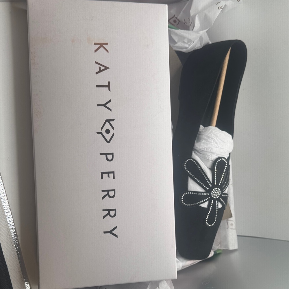 Katy Perry Collections Black Evie Daisy Flat